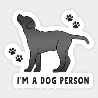 I'm a dog person grey Sticker